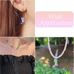 14Pcs 7 Colors Painted Glass Beads Enamel Beads&nbsp;LAMP-CJ0002-43