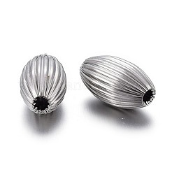 Tarnish Resistant 304 Stainless Steel Corrugated Beads&nbsp;STAS-P218-27-6mm
