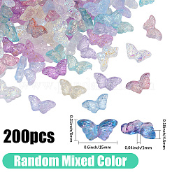 200Pcs Transparent Spray Painted Glass Beads&nbsp;GLAA-PA0001-14