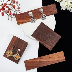 4Pcs 2 Style Black Walnut Earring Display Stand&nbsp;EDIS-FG0001-45