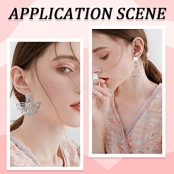 48Pcs 6 Styles Textured Heart 304 Stainless Steel Stud Earring Findings&nbsp;STAS-SP0001-48