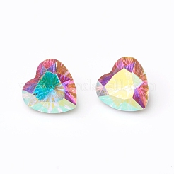 Electroplated Glass Rhinestone Cabochons&nbsp;RGLA-G016-F02
