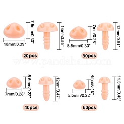 150Pcs 4 Style Plastic Doll Safety Noses&nbsp;DIY-GA0004-65