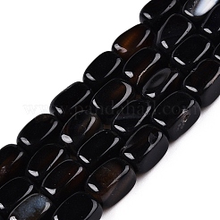 天然黒瑪瑙（染色・加熱）ビーズ連売り  直方体の  9~11x7.5~8x7~8mm  穴：1mm  約29~34個/連  13.98~15.6''（35.5~39センチメートル）&nbsp;G-T138-110