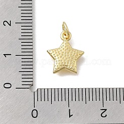真鍮製チャーム  スター  カドミウムフリー＆鉛フリー  ラックめっき  長持ちメッキ  18KGP本金メッキ  13x11.5x2.5mm  穴：3.5mm&nbsp;KK-D431-046G