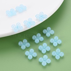 透明なアクリルビーズ  染め  [10]の形  ライトスカイブルー  13x13x5mm  穴：1.5mm  約1510個/500g&nbsp;MACR-S373-02E-08