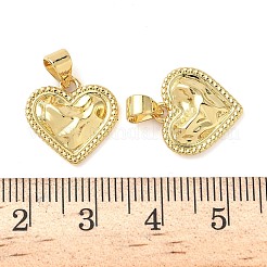 真鍮チャーム  ハートチャーム  18KGP本金メッキ  14.5x14.5x3mm  穴：3.5x4mm&nbsp;KK-D502-16G