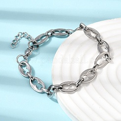 304 Stainless Steel Coffee Bean Chain Bracelet & Necklace Jewelry Sets&nbsp;SJEW-L199-19P