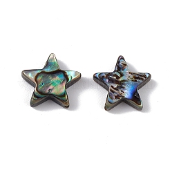 天然アワビシェル/パウアシェルビーズ  スター  カラフル  12.5x12.5x3.5mm  穴：0.9mm&nbsp;SSHEL-M021-07