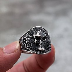 Retro 304 Stainless Steel Finger Rings for Men&nbsp;WG16CDF-01
