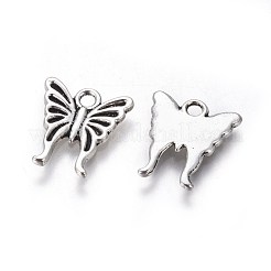 Tibetan Style Alloy Butterfly Charms&nbsp;TIBEP-17627-AS-RS