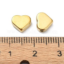 イオンプレーティング（IP）304ステンレスビーズ  ハート  18KGP本金メッキ  7x8x3mm  穴：1.4mm&nbsp;STAS-C089-02D-G