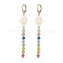 Sun Dyed Natural Malaysia Jade Hoop Earrings&nbsp;EJEW-JE06873