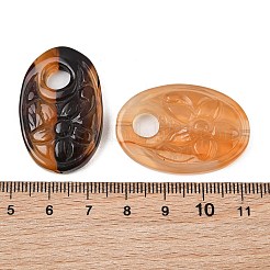 天然な瑪瑙のペンダントを刻ん  オーバル フラワーチャーム付き  33~35x23~25x5~6mm  穴：1.2mm&nbsp;GG-CBA3D9B-05