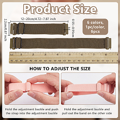 6Pcs 6 Colors Nylon Watch Bands&nbsp;AJEW-OC0015-64