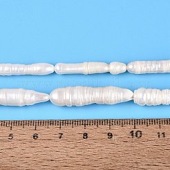 Natural Baroque Stick Pearl Keshi Pearl Beads Strands&nbsp;PEAR-N021-20