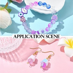 DIY アクリル & ポリマー粘土ストレッチ ブレスレット作成キット  青紫色  12x12.5x6mm  穴：2.5mm&nbsp;DIY-YW0008-96