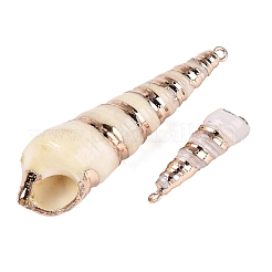 Electroplate Natural Spiral Shell Big Pendants&nbsp;SSHEL-Q100-26KCG