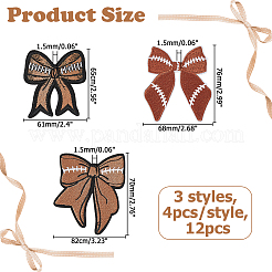 12Pcs 3 Styles Computerized Embroidery Nylon Cloth Patches&nbsp;DIY-HS0001-92