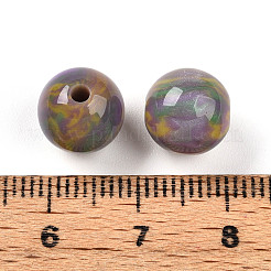 樹脂ビーズ  ラウンド  ツートン  アザミ  10mm  穴：2mm&nbsp;X1-RESI-YW0004-28B-07