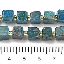 天然石アパタイトビーズ連売り  キューブ  シードビーズで  6~7.5x6~7.5x6~7.5mm  穴：1~1.2mm  約42~44個/連  14.96~15.55''（38~39.5センチメートル）&nbsp;G-G053-B18-03