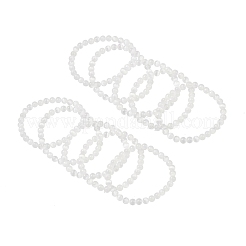 Natural Selenite Round Beaded Stretch Bracelet&nbsp;BJEW-D024-01B