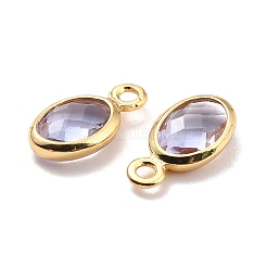 Eco-Friendly Brass with Glass Pendants&nbsp;KK-K268-01X