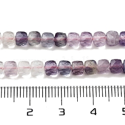 天然な色鮮やかな蛍石ビーズ連売り  多面カット  キューブ  3.5~4.5x3.5~4x3.5mm  穴：0.6mm  約103~106個/連  15.55'~15.75''（39.5~40センチメートル）&nbsp;G-H042-A06-02