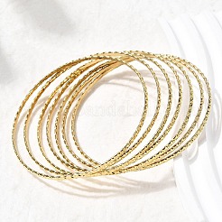 7Pcs 201 Stainless Steel Bangles for Women&nbsp;BJEW-Z151-04G-02