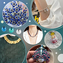 375Pcs 3 Colors ABS Plastic Beads&nbsp;KY-PH0002-43