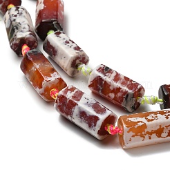 Natural Fire Crackle Agate Beads Strands&nbsp;G-F807-B01-01