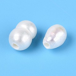 天然な培養された淡水パールビーズ  ライス  乳白色  6.5~11x4.5~7mm  穴：1.4~1.5mm&nbsp;PEAR-R064-102