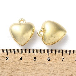 CCBプラスチックペンダント  ハートチャーム  ゴールドカラー  21x19x10mm  穴：1.8mm&nbsp;CCB-C001-09F-G