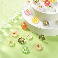 60Pcs 12 Colors Transparent Spray Painted Glass Beads&nbsp;GLAA-CJ0001-85