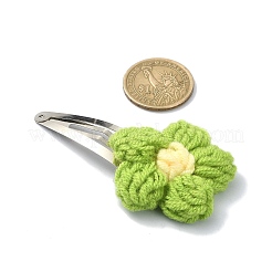 Handmade Cotton Knitting Ornament Iron Snap Hair Clips for Girls&nbsp;PHAR-JH00090-01