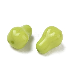 不透明なアクリルビーズ  ヒョウタン  緑黄  16.5x11x11mm  穴：1.2mm&nbsp;AC-CBA873C-01B
