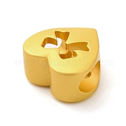 亜鉛合金ビーズ  マットゴールドカラー  ハート  蝶結び  12x13x7mm  穴：4x6mm&nbsp;PALLOY-I219-02B