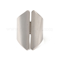 Non-Tarnish 304 Stainless Steel Wide Open Cuff Ring for Men Women&nbsp;RJEW-P081-03P