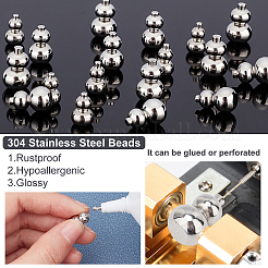 18Pcs 3 Style 304 Stainless Steel Beads&nbsp;STAS-UN0026-67