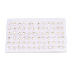 Star Brass Micro Pave Clear Cubic Zirconia Stud Earrings&nbsp;PEAR-N020-WX04
