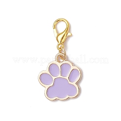 Alloy Enamel Dog Paw Print Pendant Decorations&nbsp;X-HJEW-JM03746