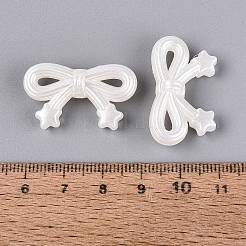 Ccbプラスチック模造パールビーズ  星とちょう結び  乳白色  17.5x30x9mm  穴：2.5mm  約360個/500g&nbsp;PL-N007-07A