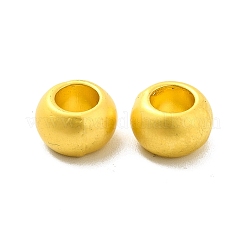 めっき合金ビーズラック  大穴ビーズ  ロンデル  マットゴールドカラー  9x5.5mm  穴：4.5mm&nbsp;FIND-I034-08B