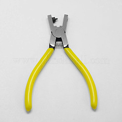 鉄穴パンチプライヤー  2mmの丸穴をポーチできます  ランダムカラーハンドル  136x91x9.5mm&nbsp;LS-TOOL-O001-05