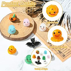 9Pcs 9 Styles Halloween Themed Handmade Lampwork Beads&nbsp;LAMP-CJ0002-62
