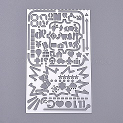 Tarnish Resistant Multi Functional Creative Hollow Out Stainless Steel Ruler&nbsp;DIY-D023-04