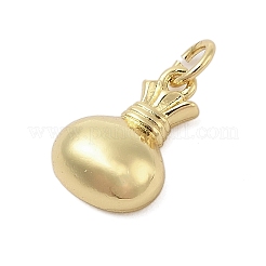 Lucky Bag Rack Plating Brass Pendants&nbsp;KK-Z074-33G