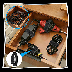 Nylon Adjustable Extension Cord Holder Organizer with Triangle Clips&nbsp;DIY-WH0698-056