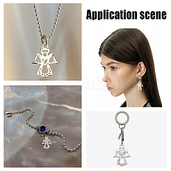 20Pcs 2 Colors Brass Micro Pave Cubic Zirconia Charms&nbsp;KK-PH0002-51-WH