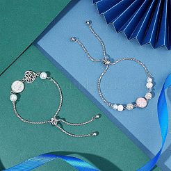 DIY Flat Round Bracelet Making Kits&nbsp;DIY-UN0003-54